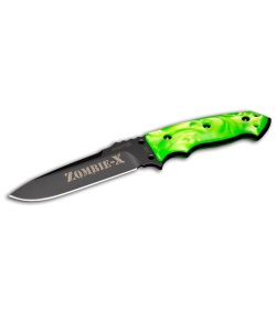 Hogue Zombie-X 5 1/2" Fixed Blade Knife (5.5" Black Plain) 35175