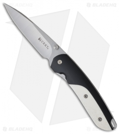 CRKT Delegate EDC Knife w/ White Bone Handle (3.125" Satin Plain) 1055