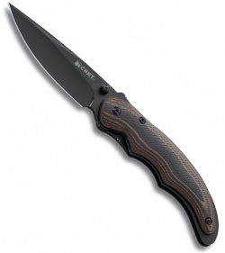 CRKT Endorser Spring Assisted Knife (3.18" Black Plain) 1105K