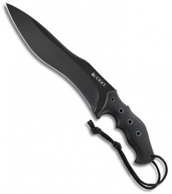 CRKT Onion Redemption Knife Fixed Blade (9.5" Black Plain) K100KKP