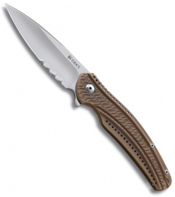 CRKT Ken Onion Ripple Bronze Folding Knife (3.16" Satin Serr) K406BXS