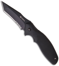 CRKT Shenanigan Tanto Onion GFN Folding Knife (3.25" Black Serr) K495KKS