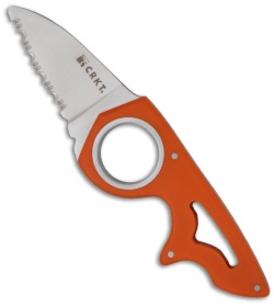CRKT Renner Neckolas Knife Orange G-10 Fixed Blade (Satin SER) 2391