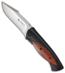 CRKT Knives Vertex CP Knife w/ Cocobolo Scales (3.125" Satin Plain) 1045
