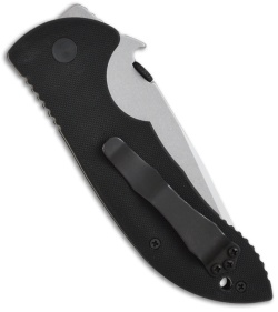 Emerson Commander SF Folding Knife w/ Wave (3.75" Stonewash Plain)