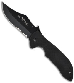 Emerson Bushman Hunting Pocket Knife (3.6" Black Serr) CQC-16 BTS