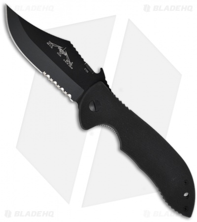 Emerson Bushman Hunting Pocket Knife (3.6" Black Serr) CQC-16 BTS