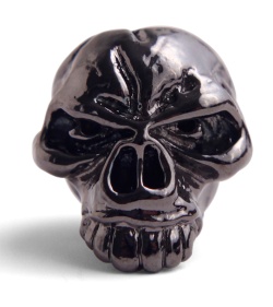 Schmuckatelli Emerson Skull Lanyard Bead (Hematite Plated)