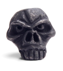 Schmuckatelli Emerson JUMBO Skull Lanyard Bead (Black Pewter)