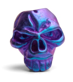 Schmuckatelli Emerson Skull Lanyard Bead (Blue/Purple Titanium)