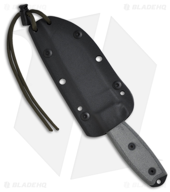 ESEE Knives ESEE4SMB Fixed Blade Knife w/ MOLLE Back (4.5" Black Serr