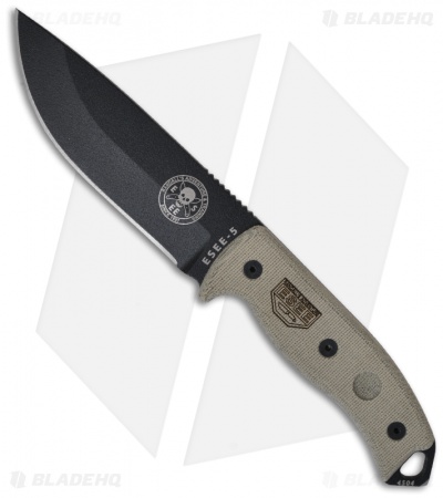 ESEE Knives ESEE-5P-B Knife Tactical Survival Fixed Blade (5.25" Black Plain)