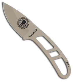 ESEE Candiru Desert Tan Fixed Blade Neck Knife (2" Tan Plain)