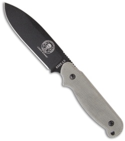 ESEE Laser Strike Knife Fixed Survival Blade w/ Fire Starter (5" Black) LS-P