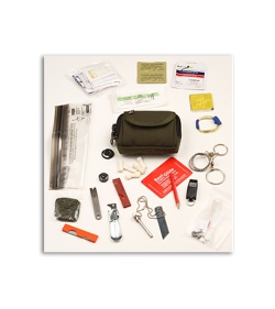 ESEE Knives ADVANCED Survival / E&E Pocket Kit Emergency w/ Coyote Brown Bag