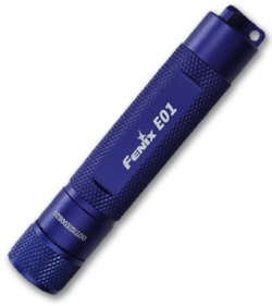 Fenix E01 Flashlight Blue Compact Nichia White GS LED Light 10 Lumens