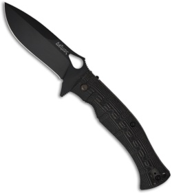 Fox Knives Deimos Folding Knife w/ Micarta Handle (4.52" Black Plain) FX-0110 M