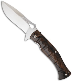 Fox Knives Deimos Folding Knife w/ Ziricote Handle (4.52" Satin Plain) FX-0110 W