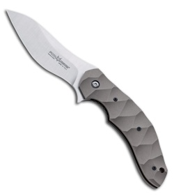 Fox Knives Jens Anso Titanium Flipper Folding Knife (3.54" Satin Plain) FX-302