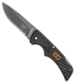 Gerber Bear Grylls Knife Compact Scout Pocket Knife (2.5" Black Serr) 31-000760