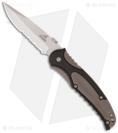 Gerber PR 3.0 Gray Manual Knife (Serr) 01551