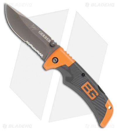Gerber Bear Grylls Knife Scout Pocket Knife (3.63" Black Serr) 31-000754