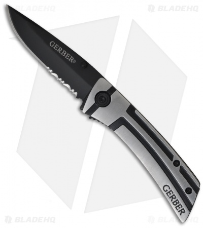 Gerber Knives Traverse Drop Point Knife (3" Black Serr) 01018