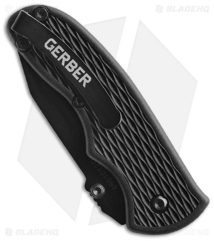 Gerber Mini FAST Draw Tanto Knife Assisted Opening (2.13" Black Plain