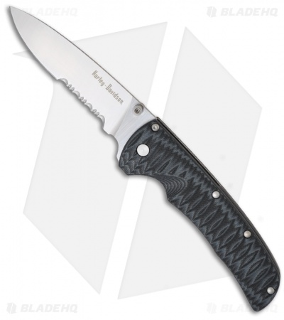 Harley Davidson 13175S Venom Spring Assisted Knife G-10 (3.57" Satin Serr)
