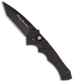 Harley Davidson Nonconformist Tanto Automatic Knife (3.4" Black Plain) 13801BK