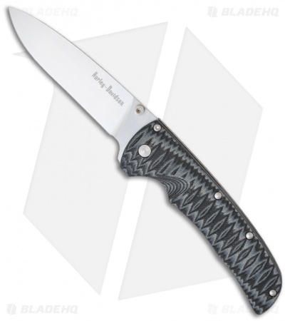 Harley Davidson 13175 Venom Spring Assisted Knife G-10 (3.57" Satin Plain)