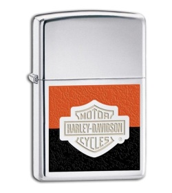 Zippo Lighter Harley Davidson Black/Orange 24507