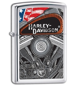 Zippo Lighter - Harley Davidson Engine 28081