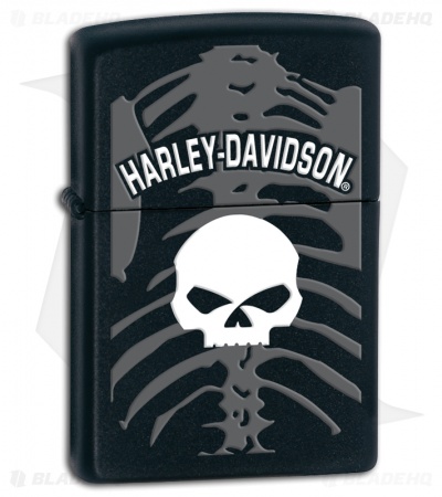 Zippo Lighter Harley Davidson Skull 28085