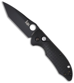 H&K Soldat Knife Tanto Tactical Folder (3.3" Black Plain) 14410BK