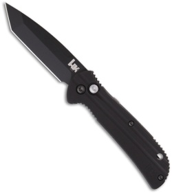 H&K Mini-Entourage Automatic Tanto Knife (2.87" Black Plain) 14751BK