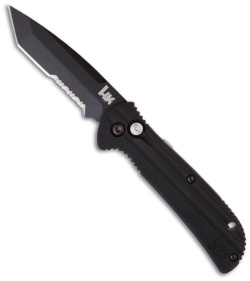 H&K Mini-Entourage Automatic Tanto Knife (2.87" Black Serr) 14751SBK