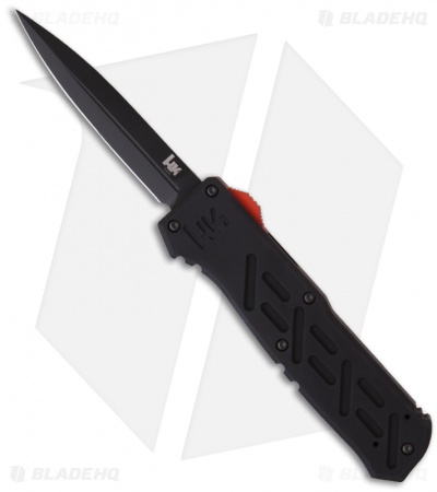 H&K Epidemic OTF Automatic Knife (3.44" Black Plain) 14850BK