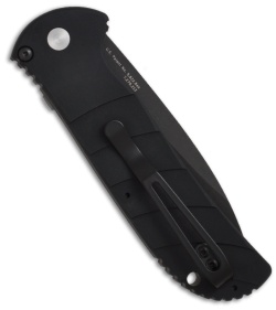 H&K 14700 Automatic Drop Point Knife (3.75" Black Serr) 14700SBX