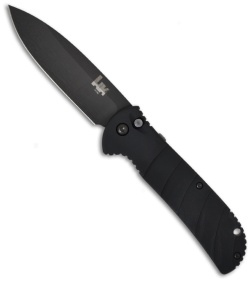 H&K 14700 Automatic Drop Point Knife (3.75" Black Plain) 14700BX