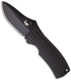 H&K Conspiracy Folding Knife (3.60" Black Plain) 14201BT