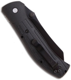 H&K Enigma Reverse Tanto Folding Knife (2.9" Black Serr) 14055SBT