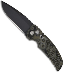 Hogue Knives EX01 Automatic Knife Drop Point Green G10 (3.5" Black Plain)