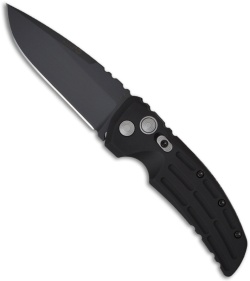 Hogue Knives EX01 Automatic Knife Drop Point Black Aluminum (3.5" Black Plain)