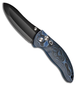 Hogue Knives EX04 Folding Knife Upswept Blue Lava G-Mascus (4" Plain) 34453