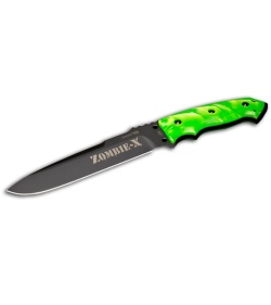Hogue Zombie-X 7" Fixed Blade Knife (7" Black Plain) 35155