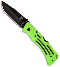 Ka-Bar Zombie Mule Green Zytel Folding Knife (3.81" Black Plain) 3058