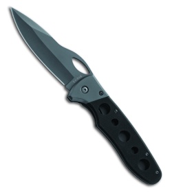 Ka-Bar Agama G-10 Black Folding Knife (3.625" Black Plain) 3076
