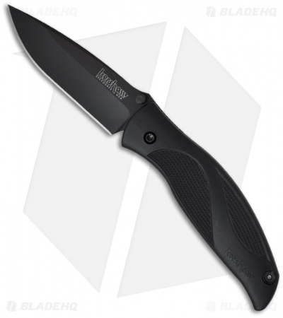 Kershaw Blackout Assisted Opening Knife (3.25" Black Plain) 1550