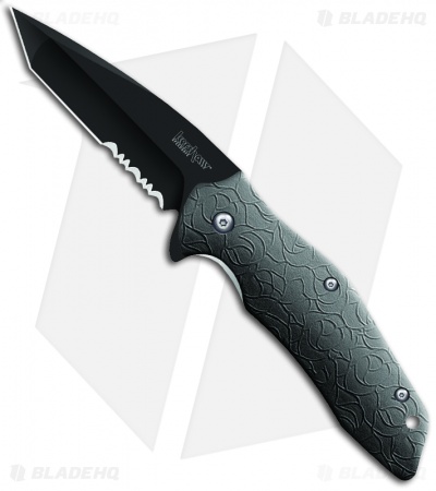 Kershaw Kuro Tanto Spring Assisted Knife (3.125" Black Serr) 1835TBLKST